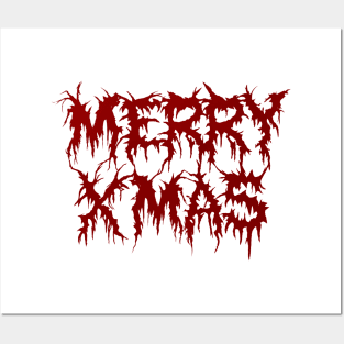 Red Metal Merry Xmas Posters and Art